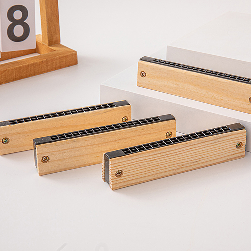 1Pc DIY Wooden Harmonica 16 Ho - Musical Instrument Diy For Kids 评论和价格