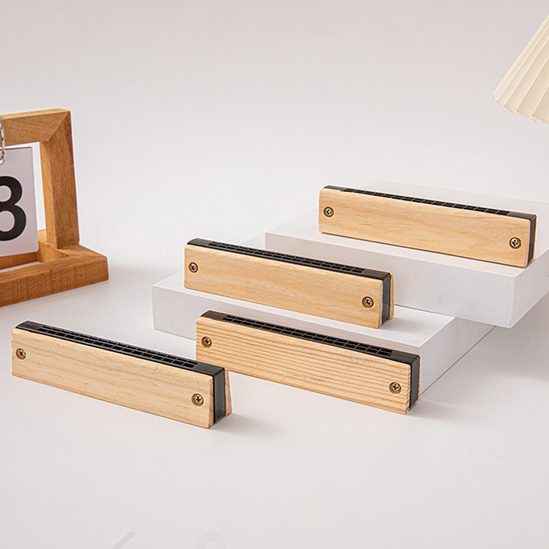 1Pc DIY Wooden Harmonica 16 Ho - Musical Instrument Diy For Kids 评论和价格