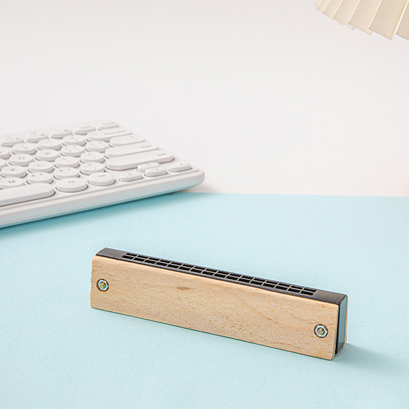 1Pc DIY Wooden Harmonica 16 Ho - Musical Instrument Diy For Kids 评论和价格
