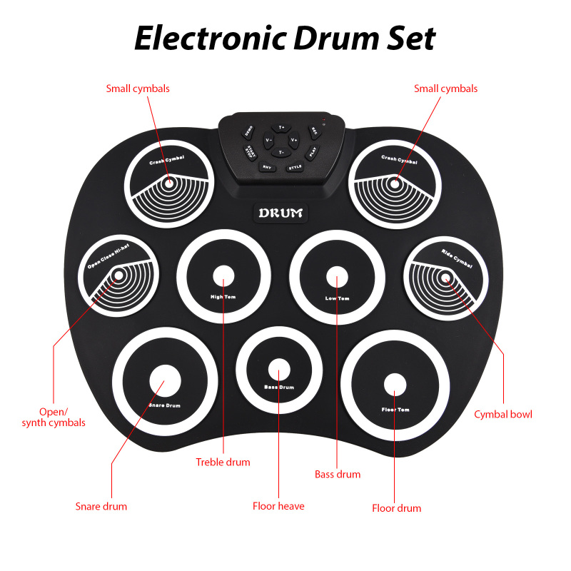 Electronic Drum Set Hand-rolle - Djembe Hand Drum 评论和价格