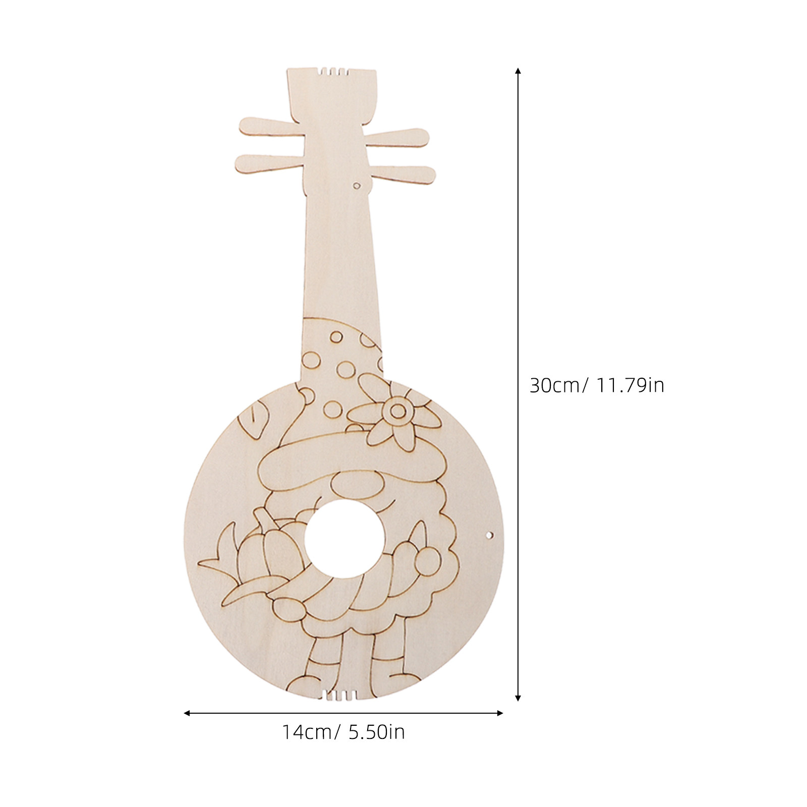 8Pcs Mini Wooden Guitar Cutout - Musical Instrument Diy For Kids 评论和价格