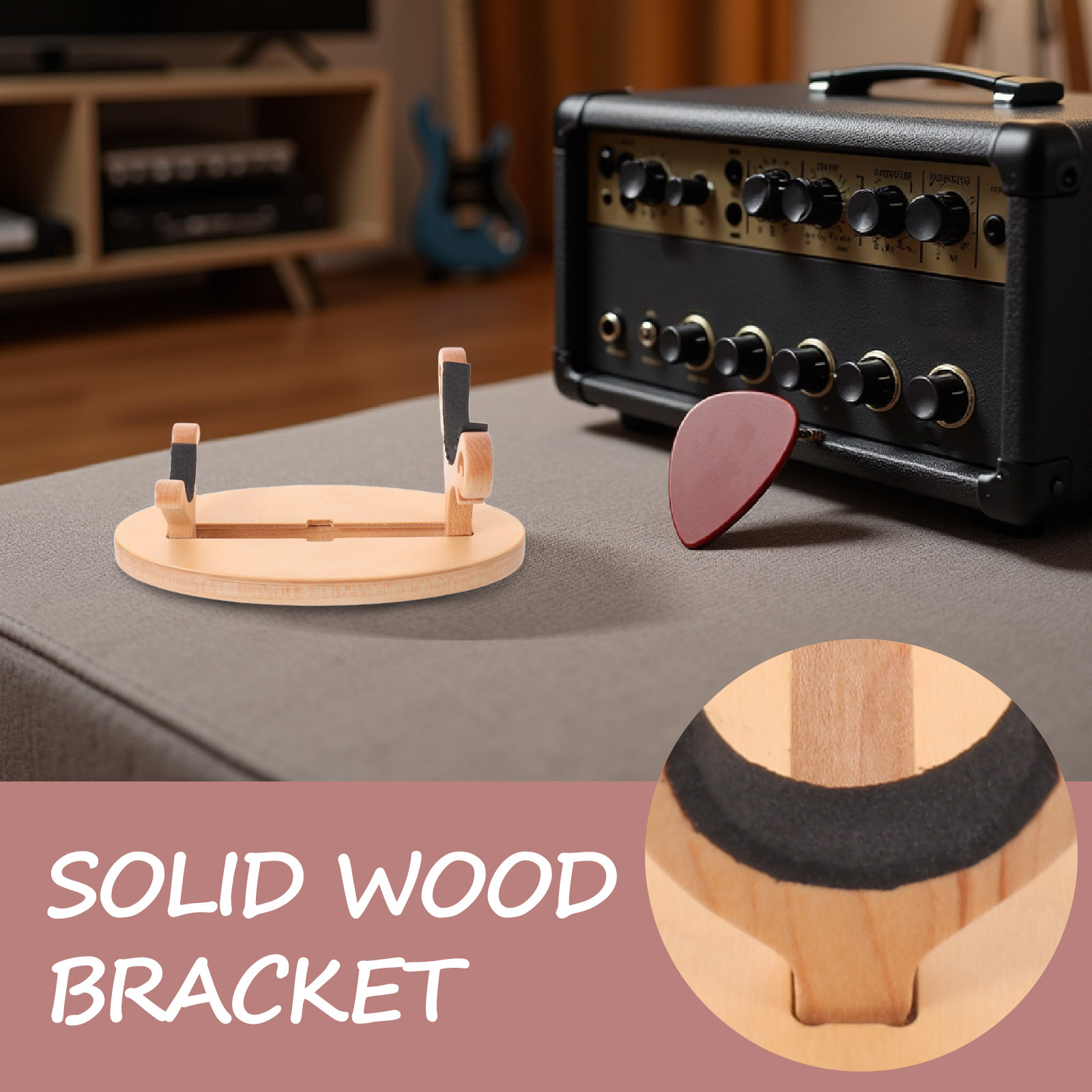 Wood Ocarina Stand Khaki Detac - Musical Instrument Accessories 评论和价格