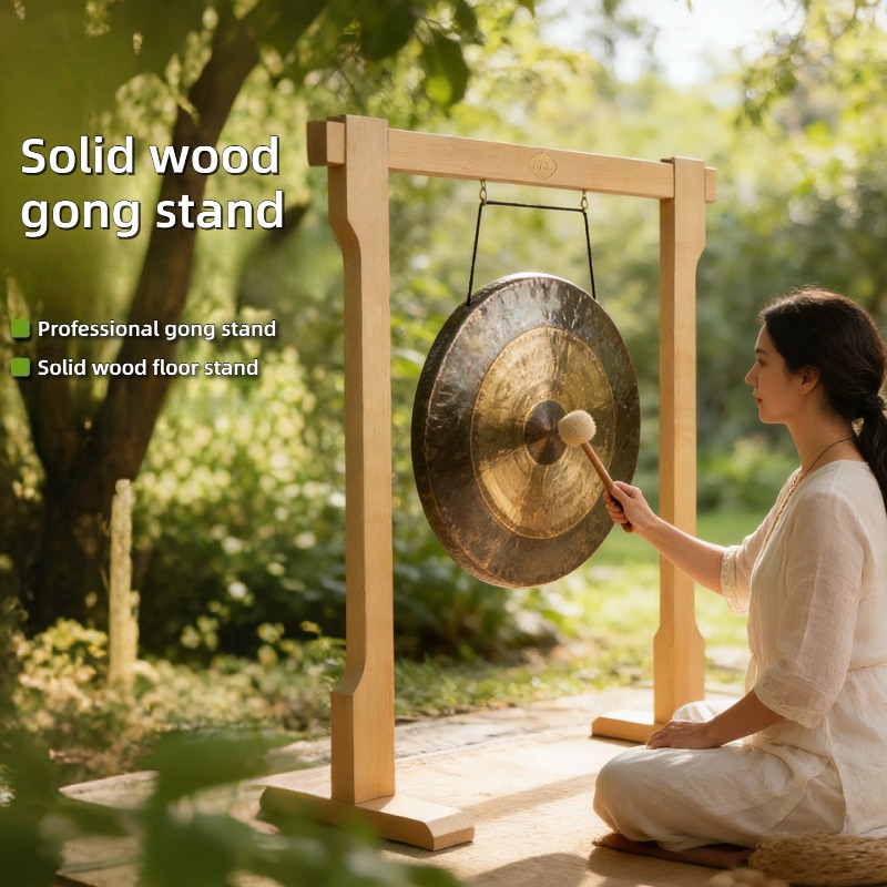 Solid Wood Bolded Gong Stand P - Musical Instrument Accessories 评论和价格