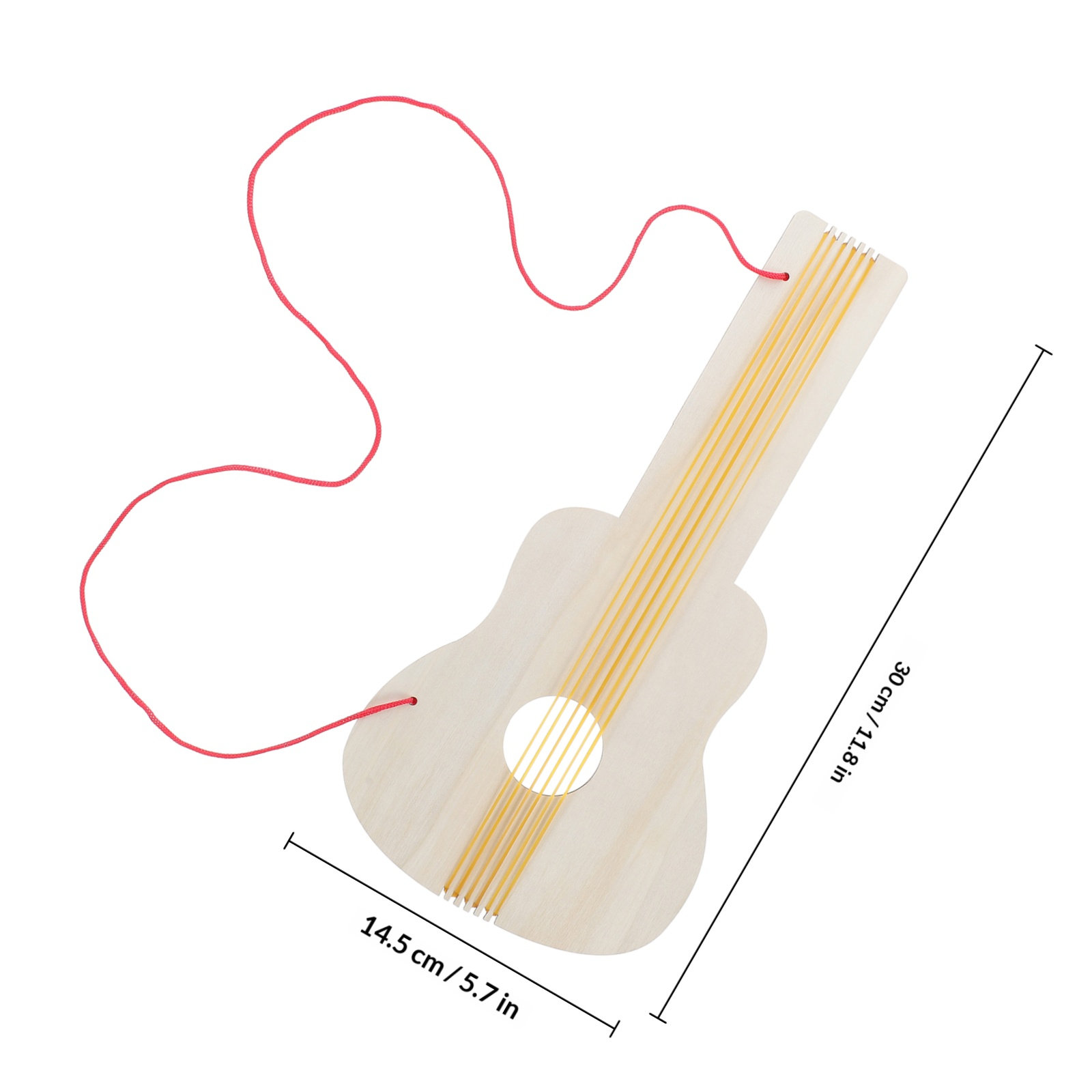 4Pcs Wooden Guitar Kids DIY Cr - Musical Instrument Diy For Kids 评论和价格