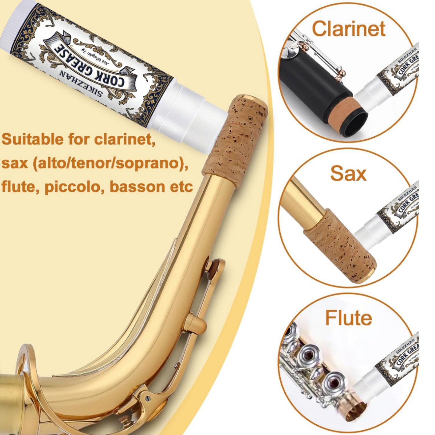 Universal Cork Grease for Saxo - Musical Instrument Bazooka 评论和价格