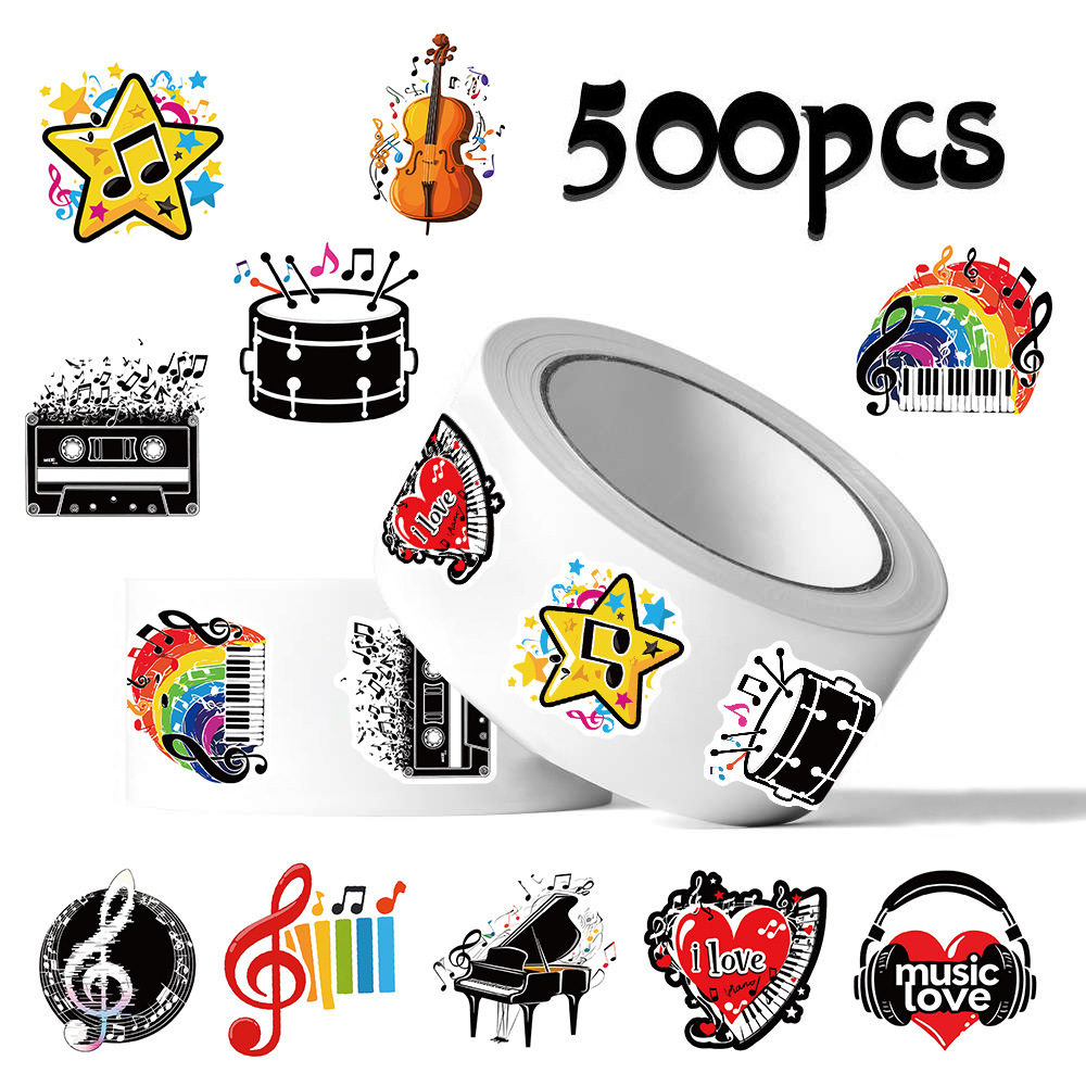 500pcs Roll Stickers Musical I - Musical Instrument Diy For Kids 评论和价格