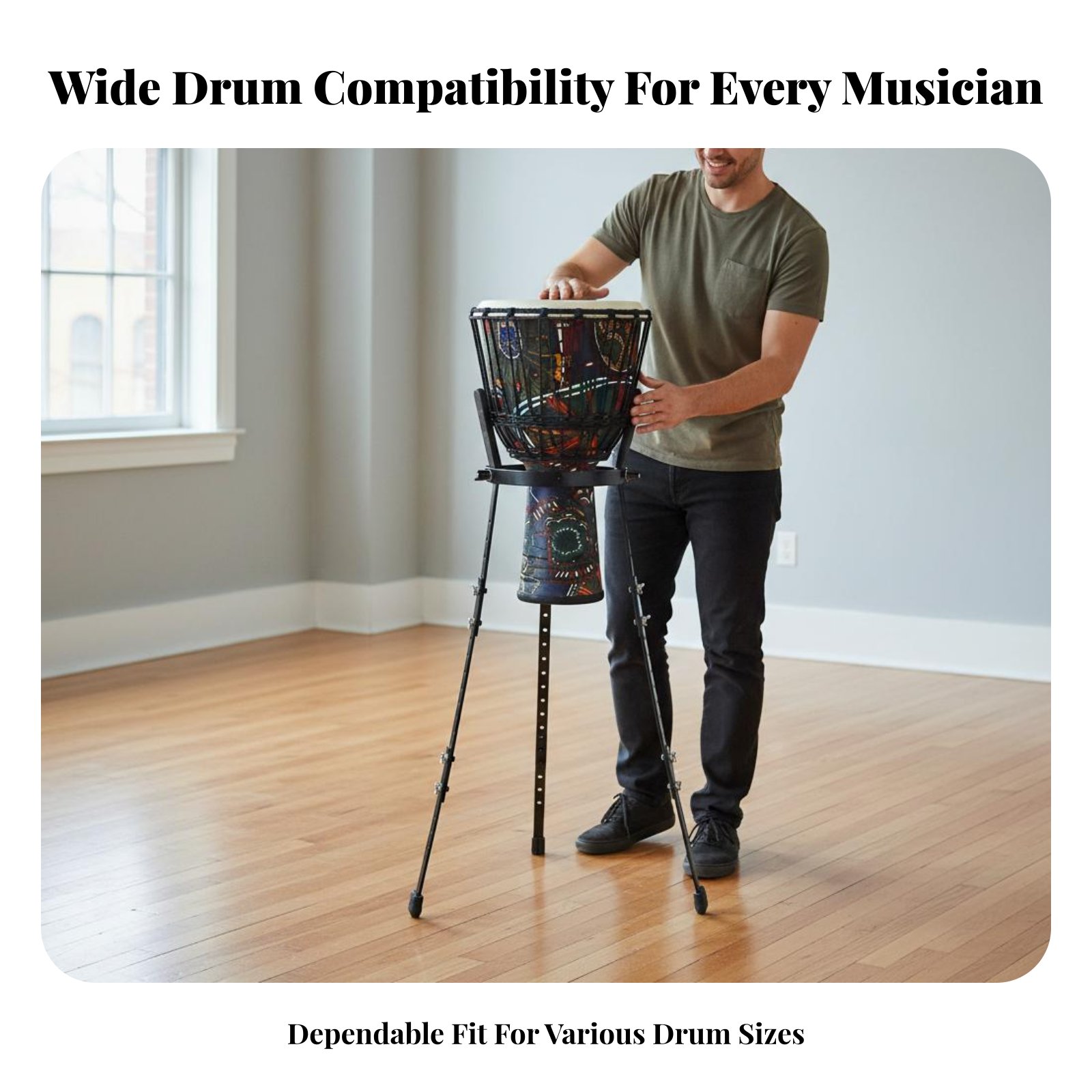 Djembe Stand Universal Fit Afr - Djembe Hand Drum 评论和价格