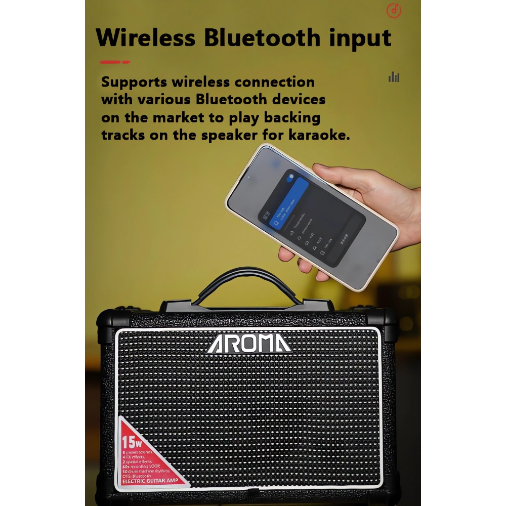 AROMA TM-15S 15W Portable Elec - Musical Instrument Amplifier 评论和价格