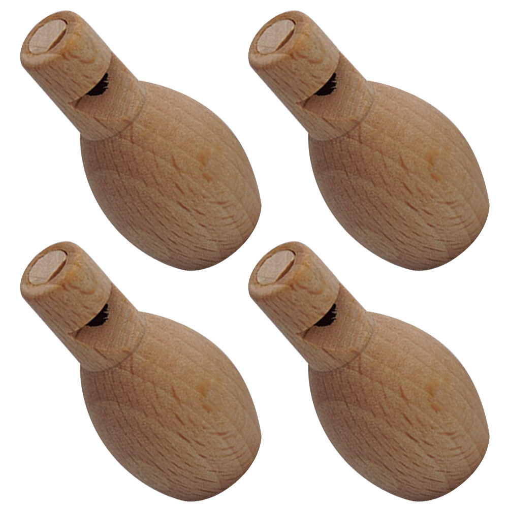 4Pcs Wooden Unfinished Whistle - Musical Instrument Diy For Kids 评论和价格