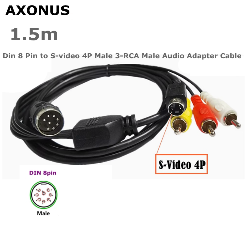 Din 8 Pin to S-video 4P Male 3 - Musical Instrument Videos 评论和价格